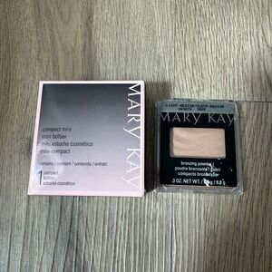 Mary Kay Bronzing Powder Light-Medium 0.3oz Compact Mini Set NEW Limited Edition